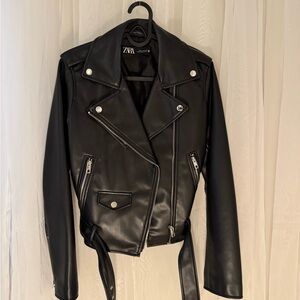 Zara Black Leather Jacket
